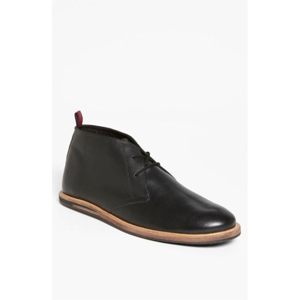 Ben Sherman Aberdeen Leather Chukka Boot in Black Size 10